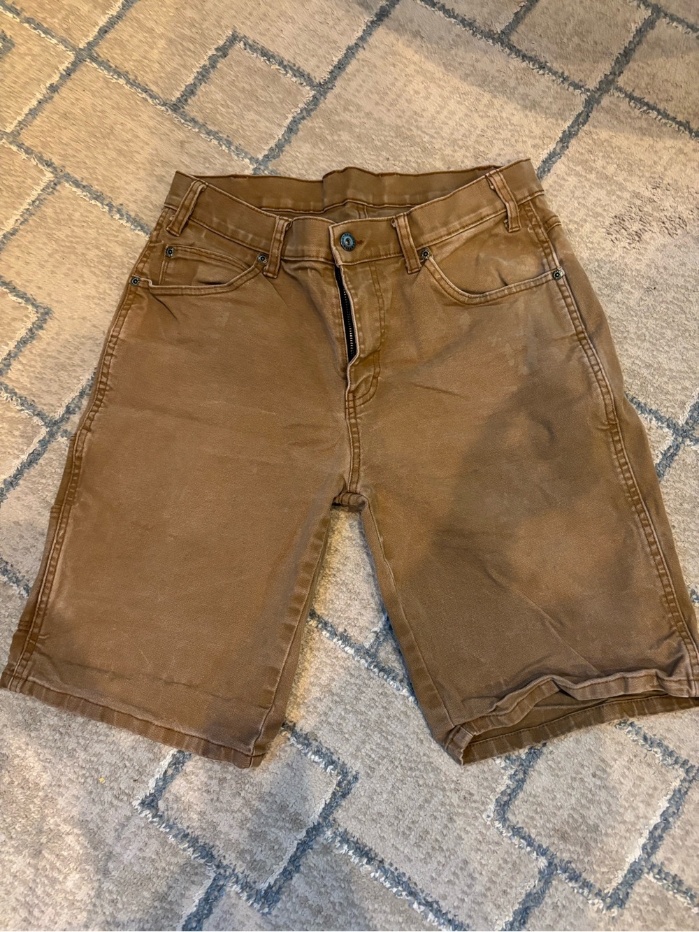 Dickies Brown Straight‑Leg Work Shorts